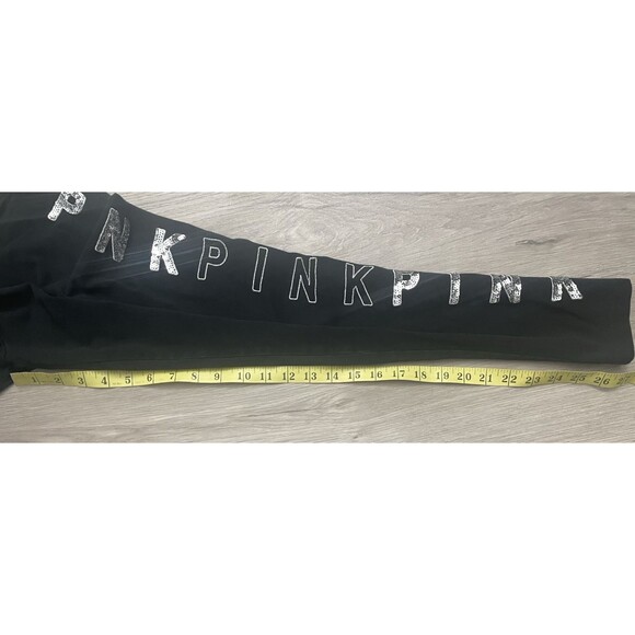PINK Yoga Leggings sequin Bling Black Y2K Victoria’s Secret VS Pants medium - Picture 6 of 10